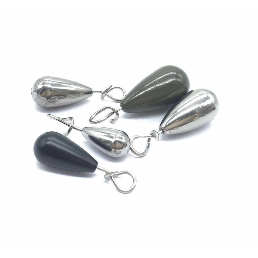 Chookyy Fishing Sinkers Tungsten 3.5 /5.3 /7 /10.5 /14g Water drop Tungsten Fastach Sinker Entertainment Konektor Kait Berat Tambahan