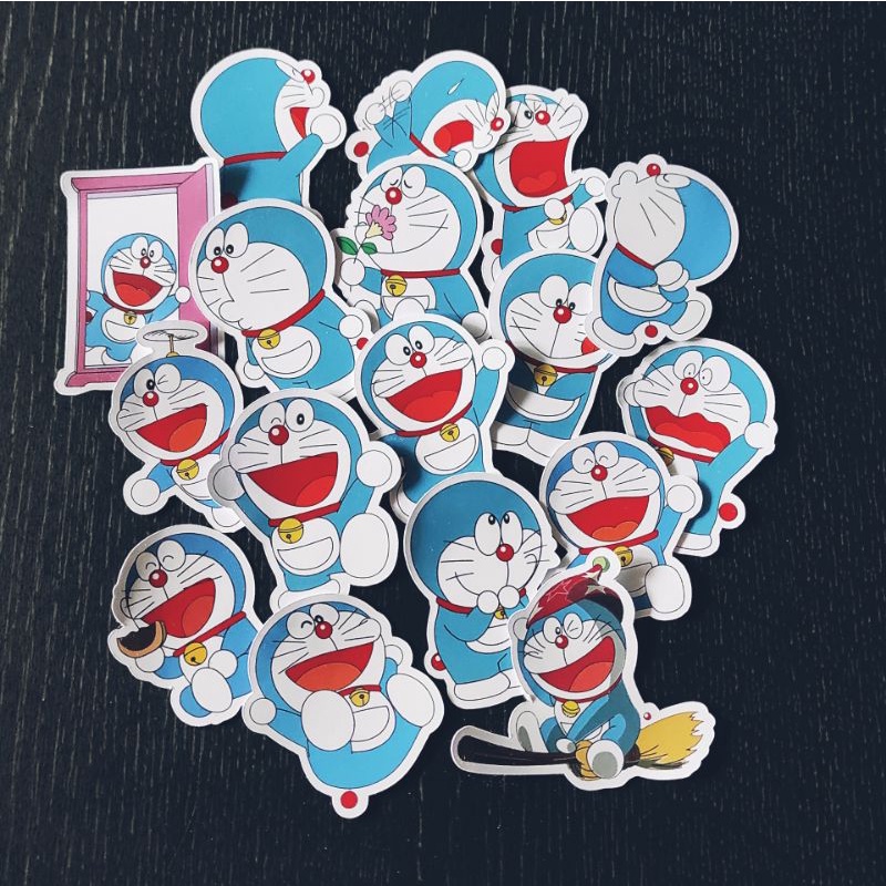 

isi 17 pcs stiker karakter doraemon sticker acsesories karakter doraemon full