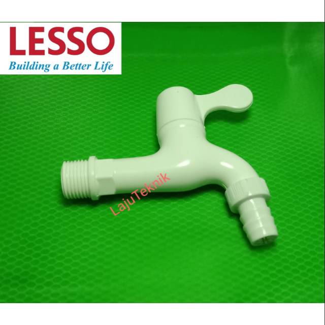 Kran Taman 1/2" PVC LESSO / Kran Tembok 1/2" PVC LESSO (Body Panjang)