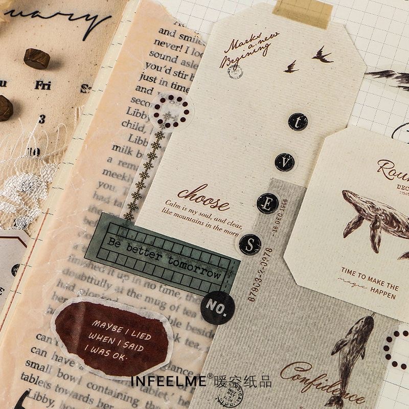 

Scrapbook Material Paper Kraft Aesthetic Vintage Retro Pretty Note