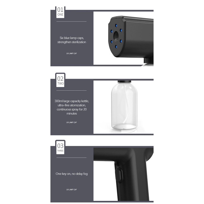 Semprotan Air Spray botol semprotan spray Elektrik Disinfektan Portable Charger 300ml