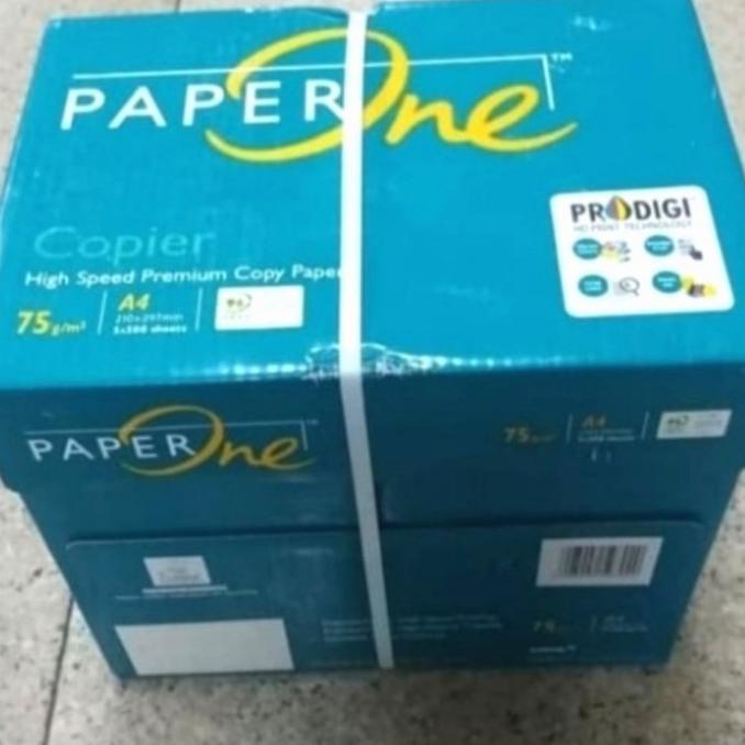 

SALE KERTAS HVS A4 75 GR PAPER ONE PAKET 2 BOX KHUSUS INSTANT KURIR GOSEND