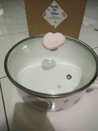 Panci Enamel Cantik Dutch Oven 24 Cm Chefina Kedawung Pi04g24