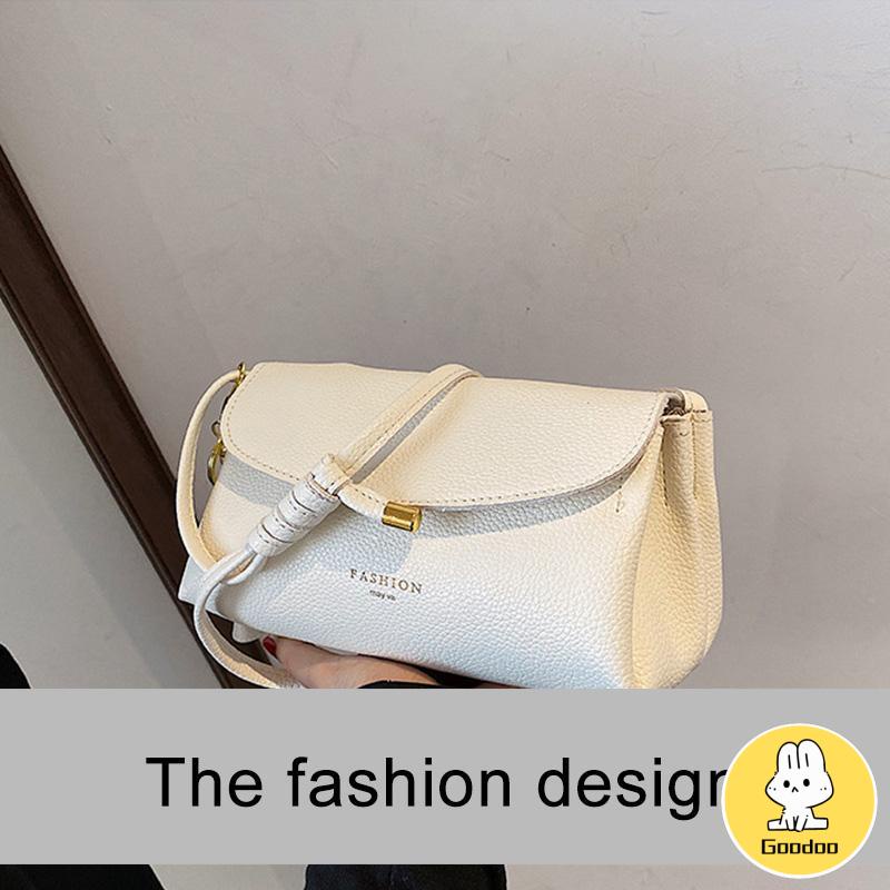 Kulit Lembut Fashion Pola Lengkeng Satu Bahu Messenger Bag Kasual Wanita Tas Persegi Kecil -Doo