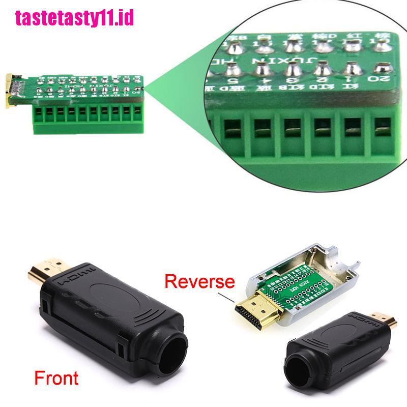 (TTID) Adaptor Konektor HDMI 2.0 Ke Papan Terminal 20P Dengan Housing