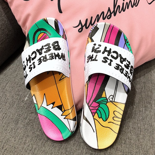 adidas flat slippers