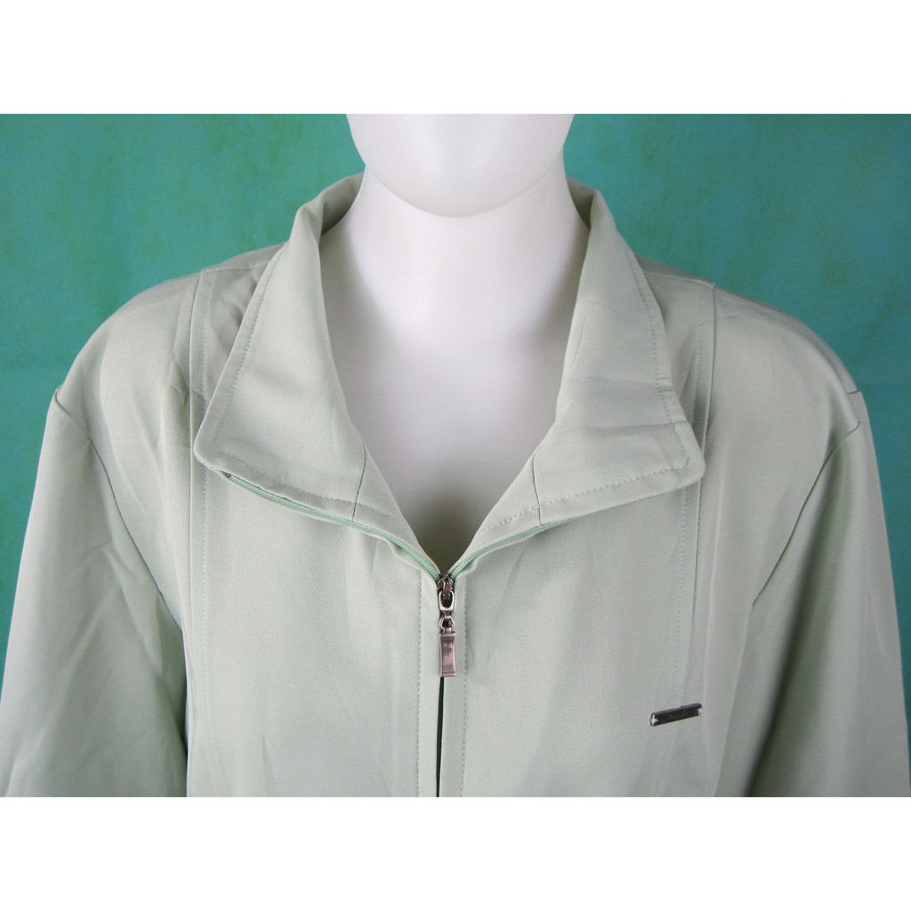 JK-33 (XL) jaket luaran wanita import big size jumbo pastel green