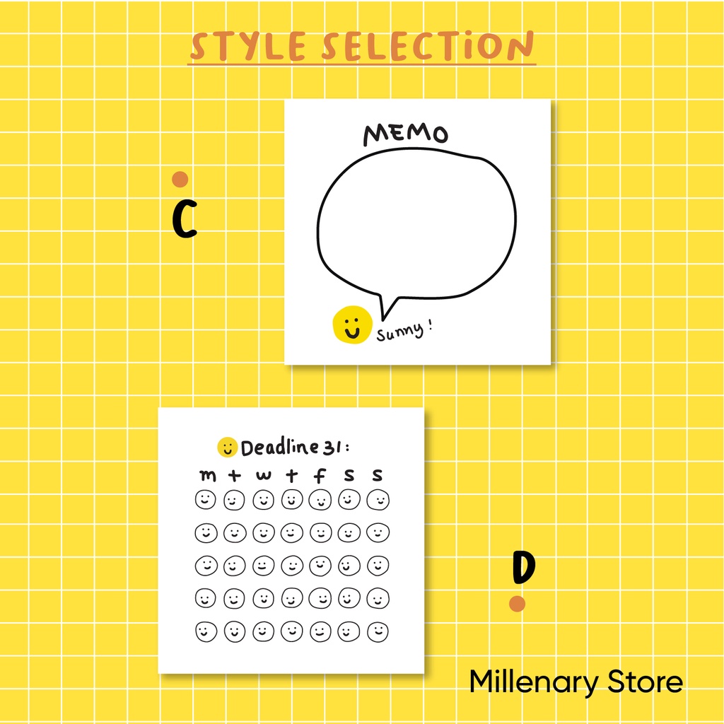 [cruell] Memopad Note pad Yellow kuning imut isi 50 lembar-6