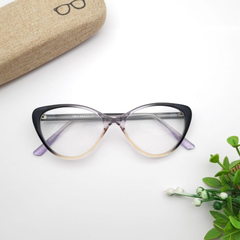 FRAME KACAMATA WANITA CAT EYE TERBARU 1052 LENSA ANTI RADIASI | KACAMATA MINUS | KACA MATA PLUS | KACAMATA PHOTOCROMIC | ANTI RADIASI BLUERAY | KACA MATA ANTI UV