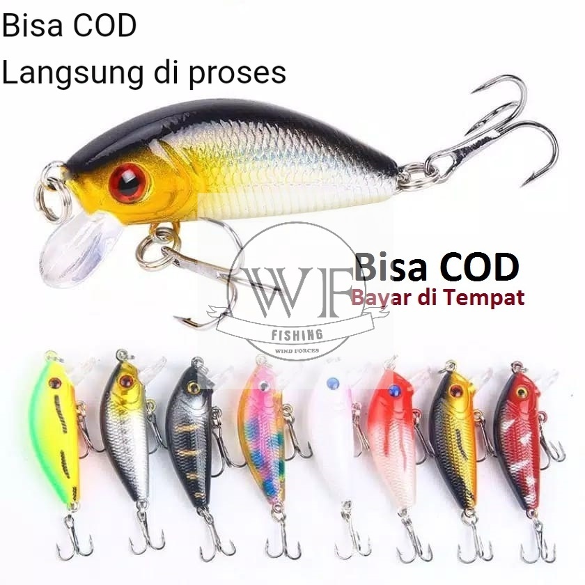 Produk Baru Minnow Crankbait 5cm 4.2gr Umpan Pancing Ikan Minnow Mini Floating Fishing Lure