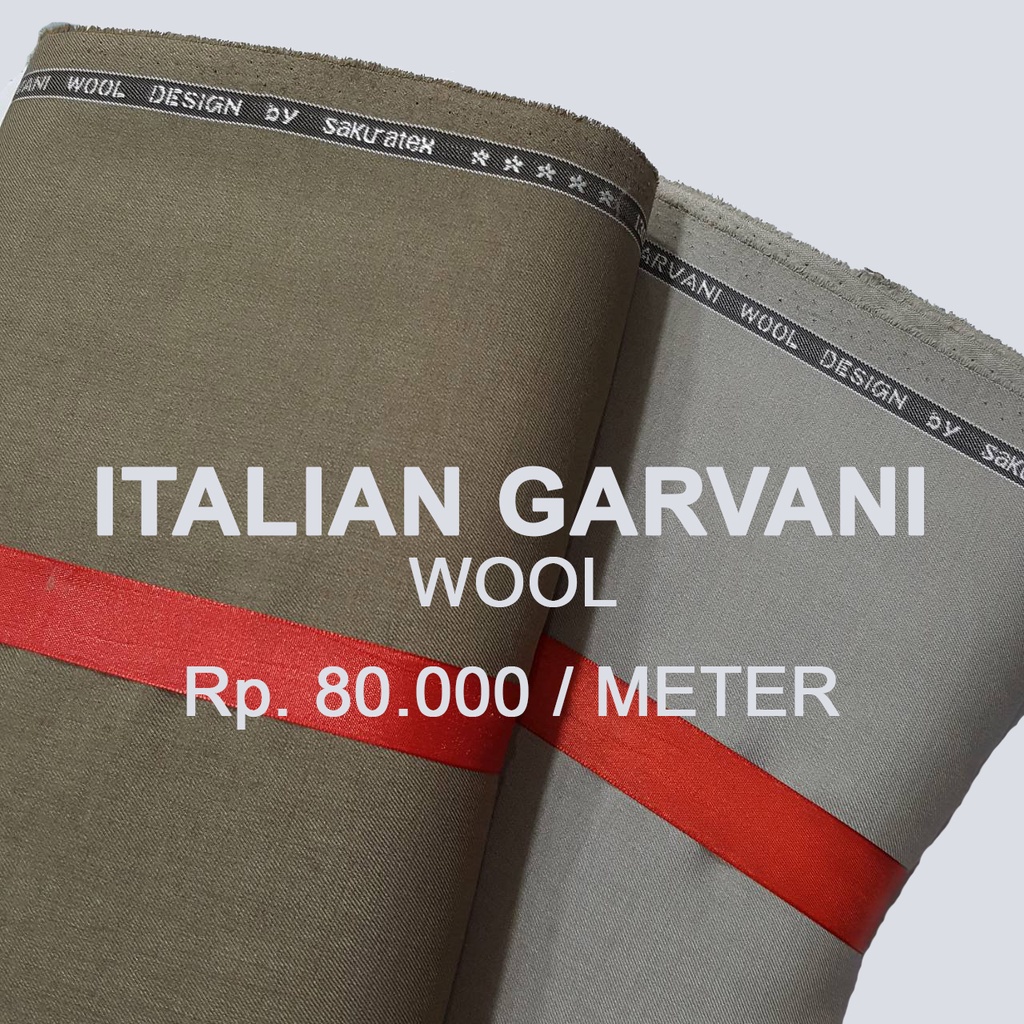 Bahan Kain Semi Wool untuk Jas Blazer Celana [Per 0.1 meter] Bahan Kain Semiwool Warna coklat dan nu