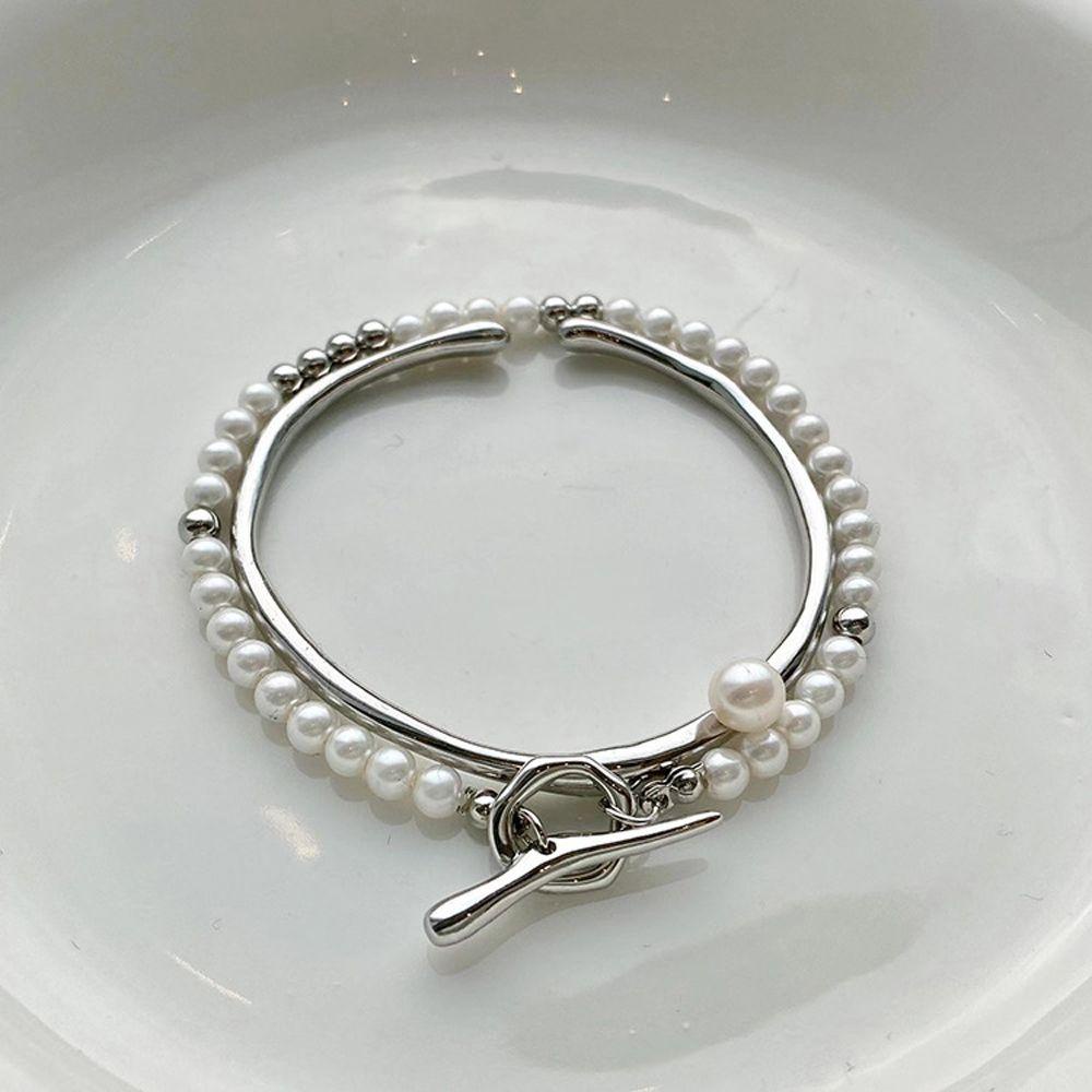 MXBEAUTY Women Bracelets 2Pcs /set Vintage Mewah Tangan Jewerly OT Gesper Double Layer Braceletss