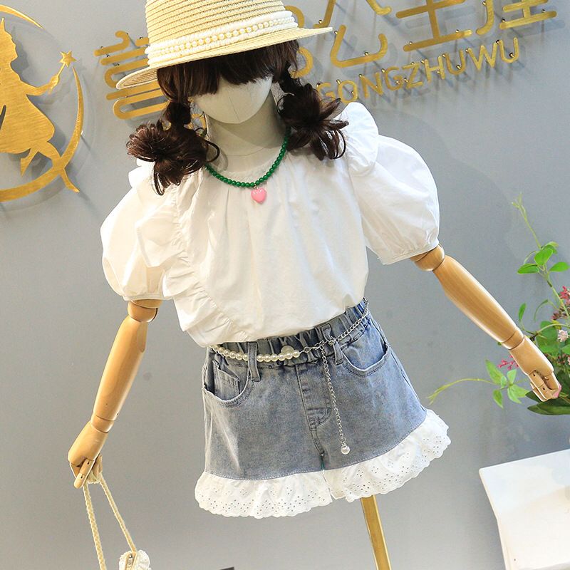 (LOLI-JKT) BS-272 SET ANAK CEWEK FREE BELT DAN HAIR TIE + CELANA JEANS SIZE 100-140