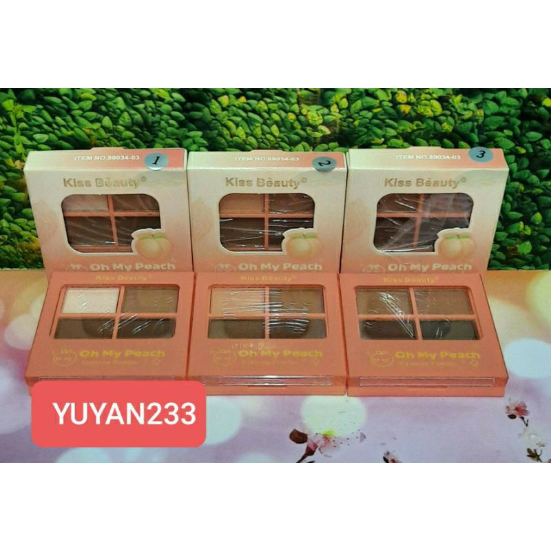 eyebrow powder kiss beauty 4 warna