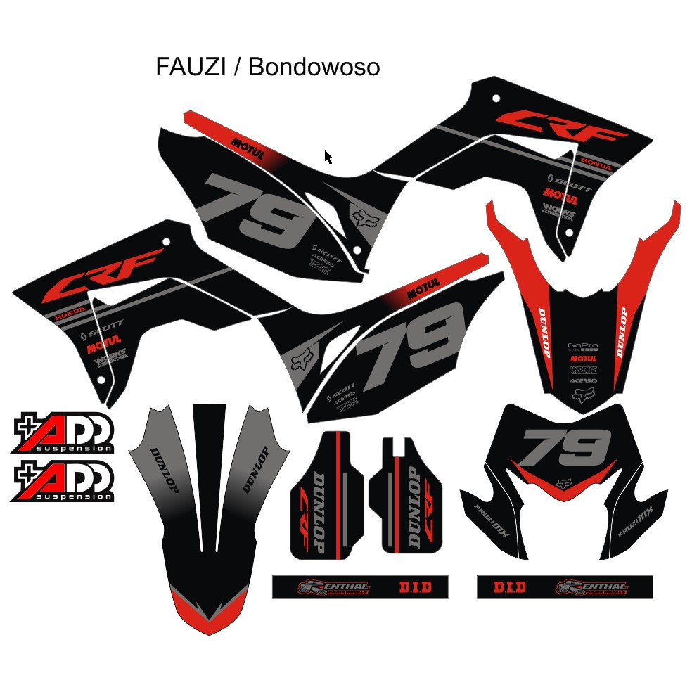 Sticker DECAL CRF 150 L Bisa Custom Stiker Honda CRF 150 L  (9)