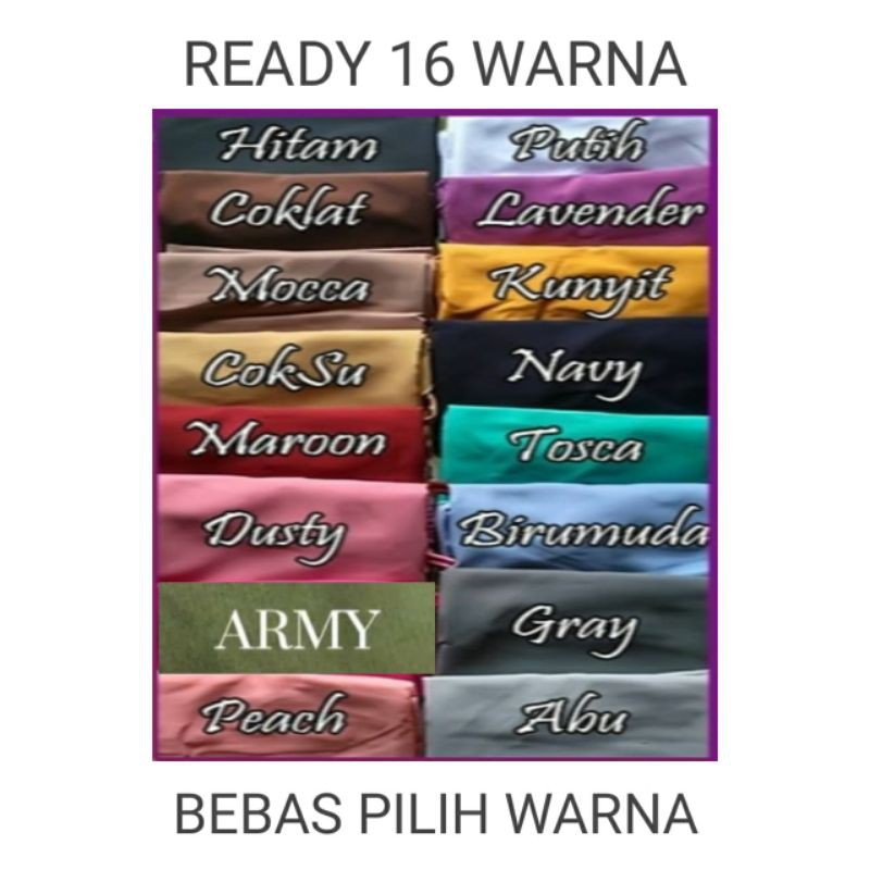 Promo Hijab Bergo Maryam Pad || Kerudung Instan Jilbab Diamond || Premium High Quality-1