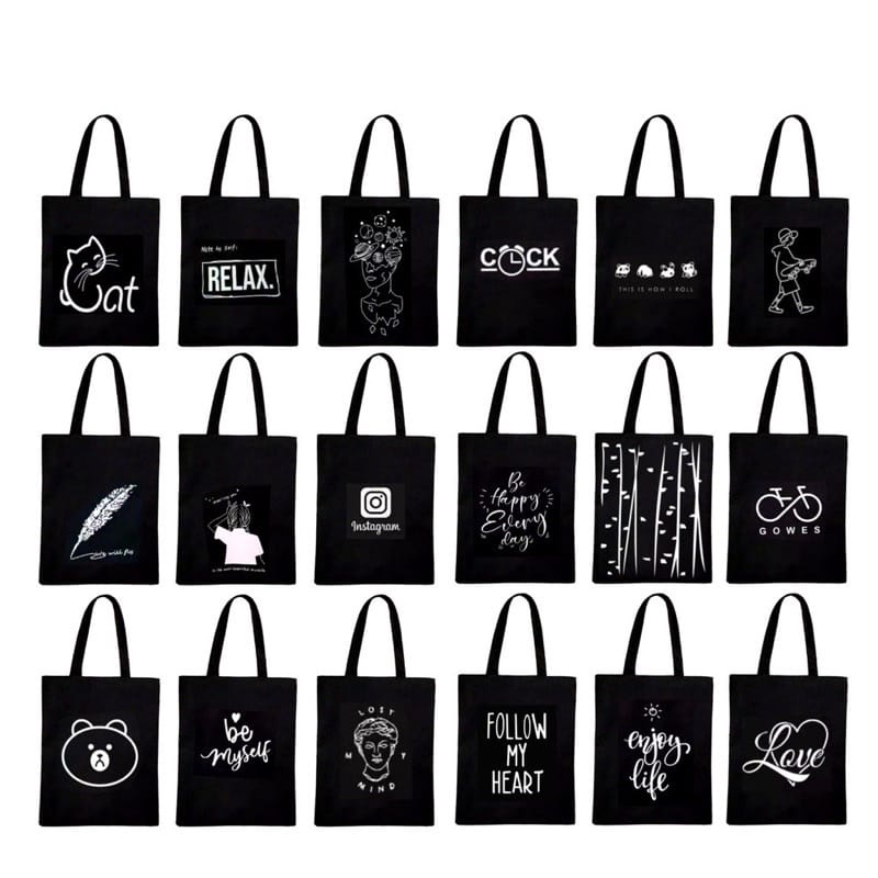 Tote bag Totebag tas tote wanita kpop murah custom motif (PAKAI PEREKAT)