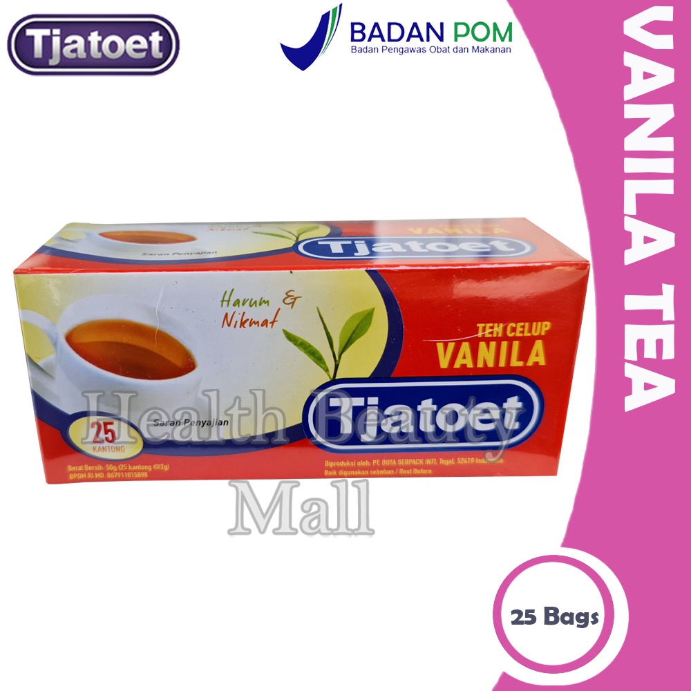 

Tjatoet Vanilla Tea Box = 25 Pcs - Teh Vanila Celup 25Pcs - 2Tang 2 Tang - Catut