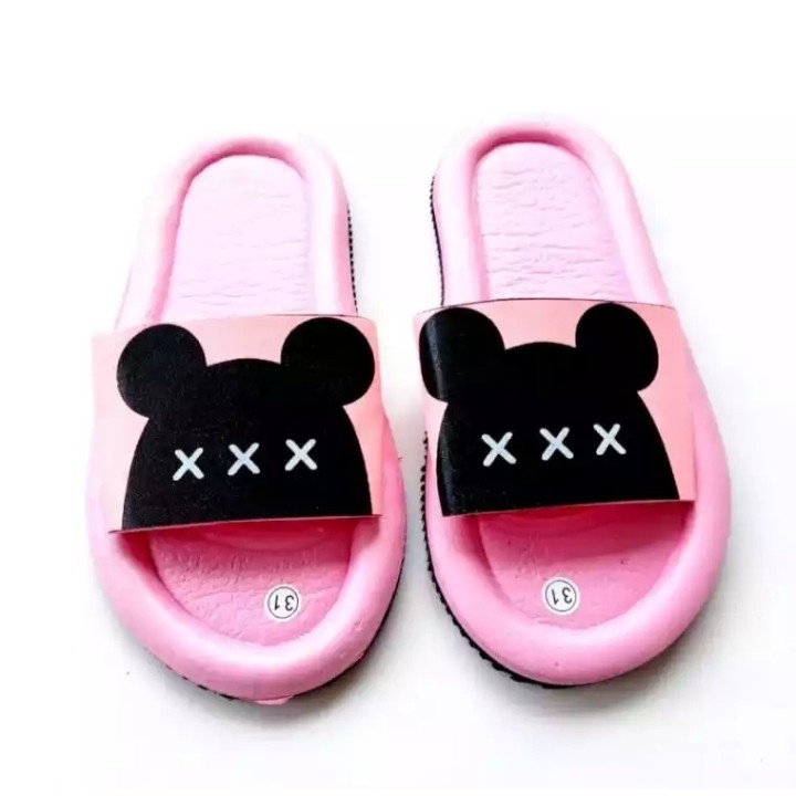 Sandal kokop anak perempuan motif miky/sandal kokop anak terbaru