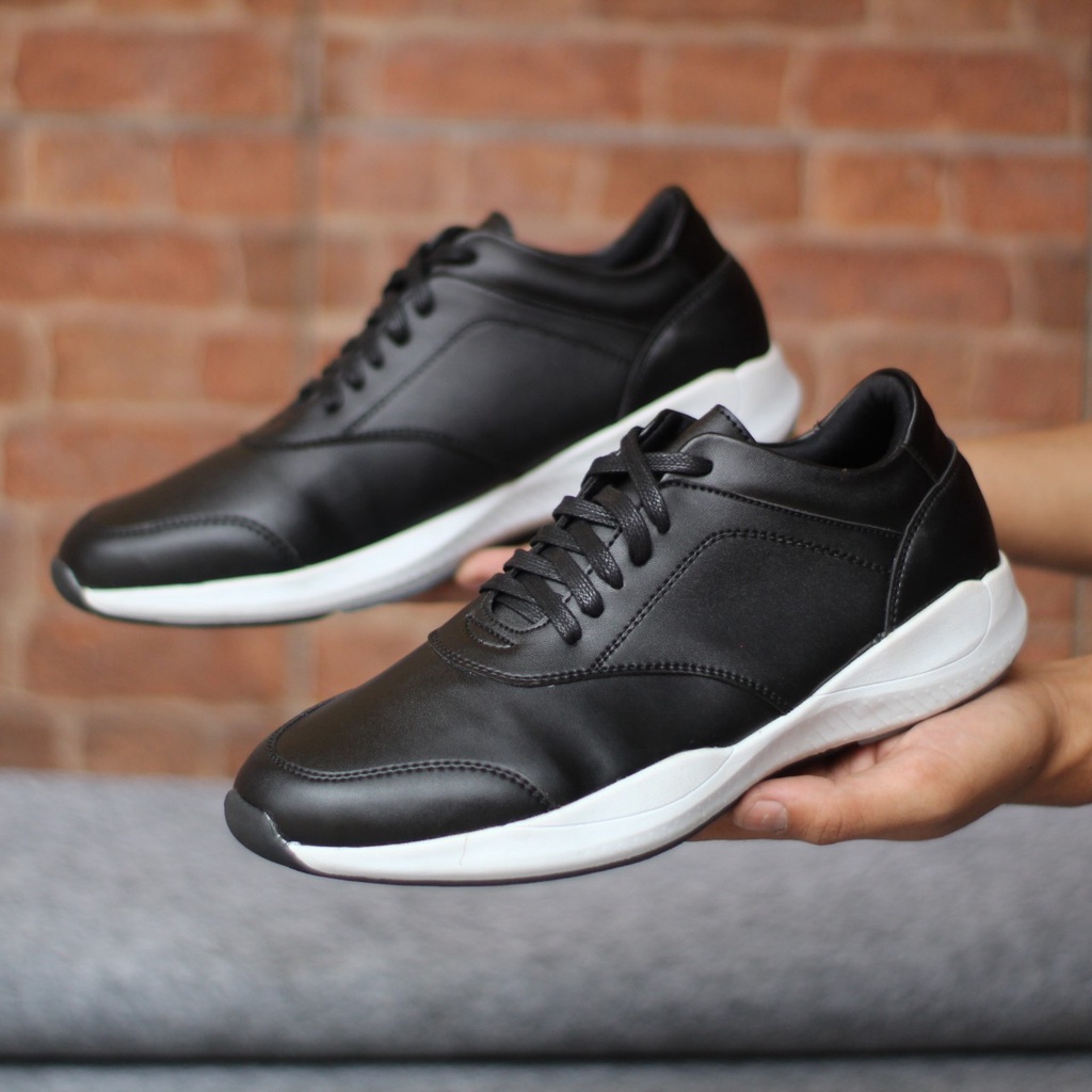 PROMO - 100% KULIT ASLI Sepatu Sneaker Tali Olahraga Kantor Cowok Sepatu Pantofel Pria Pantofel Form