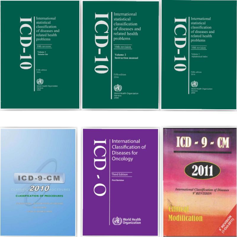 Jual PAKET 6 BUKU REKAM MEDIS ICD 10 2016 - ICD 9 - ICD 0 BUKU ...