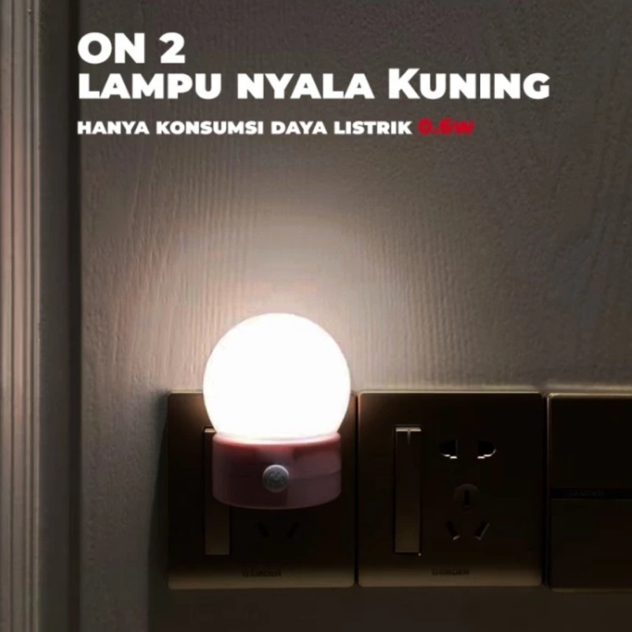 Lampu Tidur 3W 0.6W Cahaya Putih Dan Kuning Aoki AK YD01 ORIGINAL