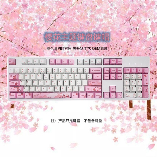 Cherry Blossom PBT Doubleshot 108 Set Keycaps OEM Profile