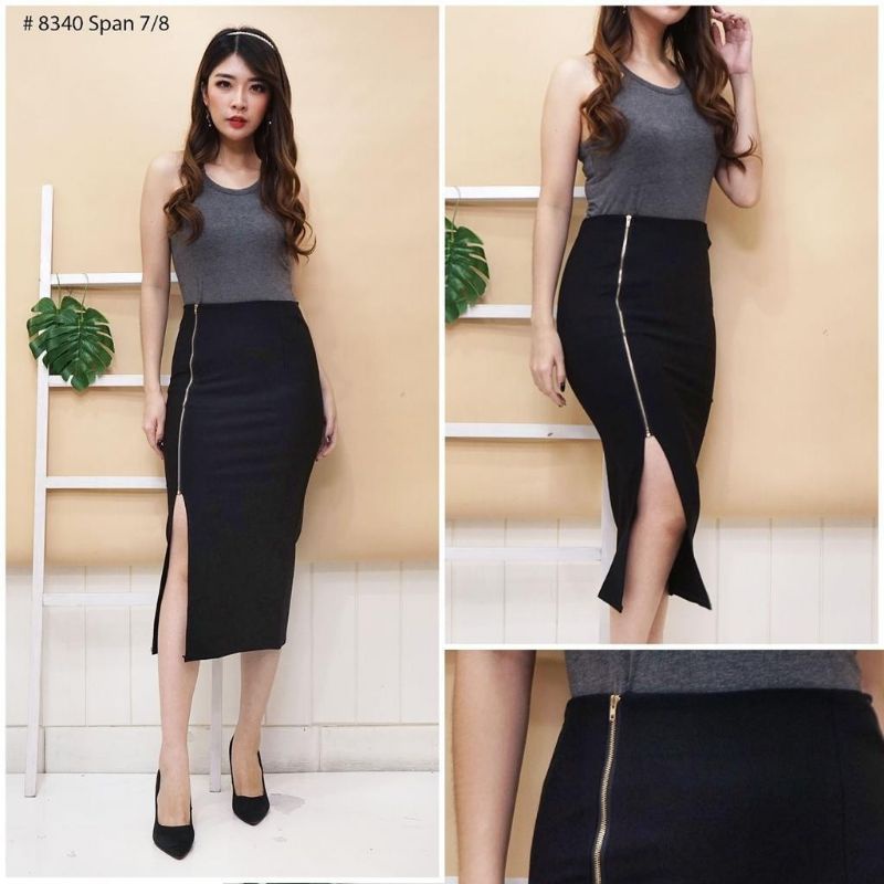MS 671 8340 8330 Rok Span pencil skirt* rok panjang lebih dr selutut-1