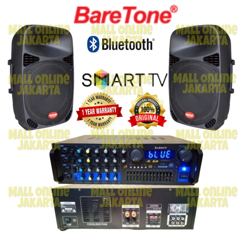 Paket Speaker Baretone 15 inch Bluetooth Sound system outdoor indoor