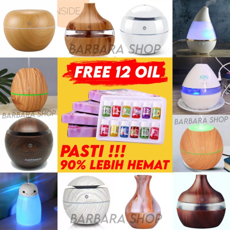 Humidifier Diffuser Aromaterapi Essential Oil Aromatherapy Disfuser Ultrasonic Pelembab Udara