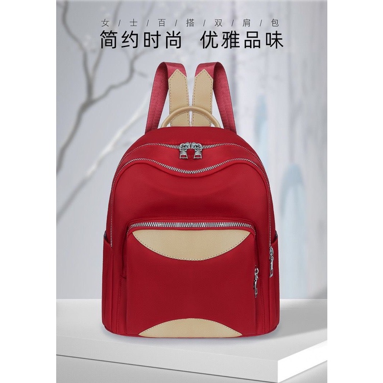 TAS RANSEL BACKPACK WANITA FASHION KOREA IMPORT 1826 - POLYESTER ANTI AIR SEKOLAH KULIAH KERJA TERBARU MODEL