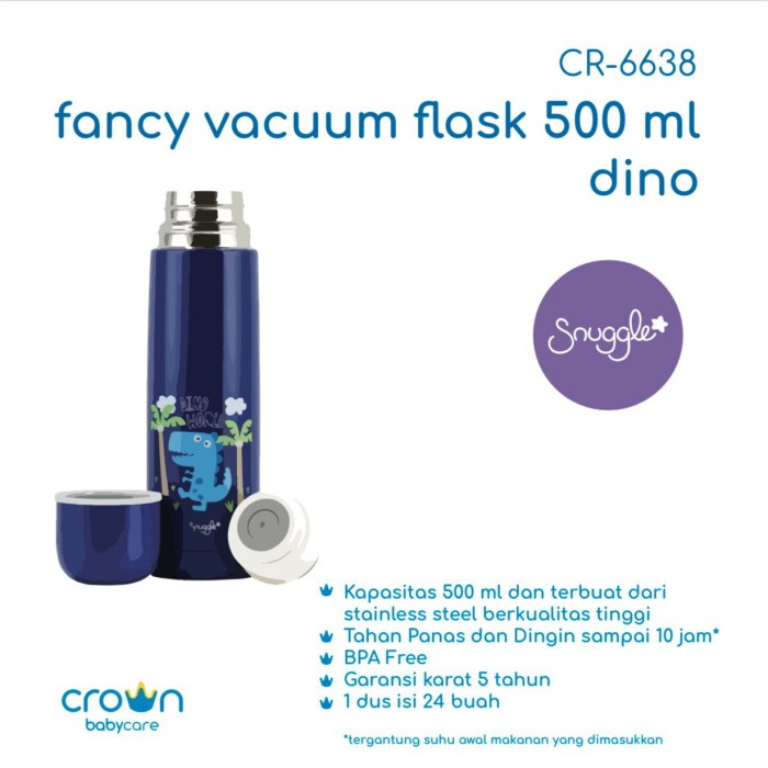 CROWN Snuggle Vacuum Flask 500ml Thermos Air Panas dan Dingin Termos