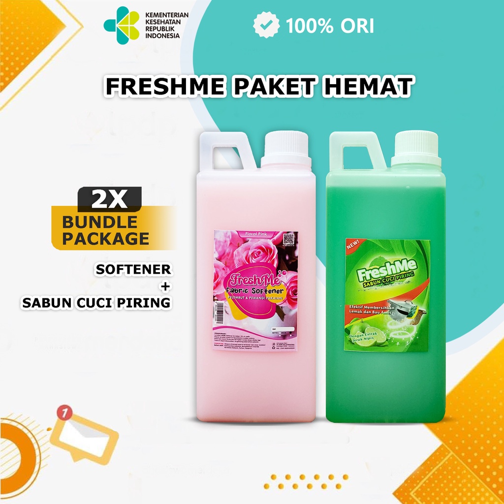 [BUNDLE] Softerner Laundry + Liquid Detergen Cair / Pewangi Pakaian + Sabun Cuci Piring