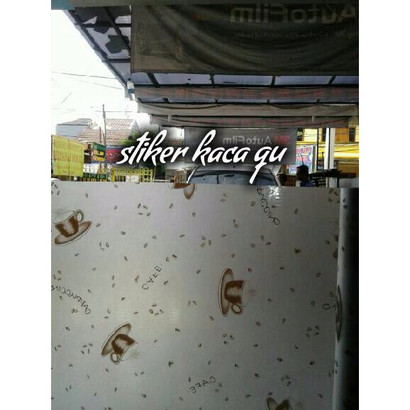 

sticker/stiker kaca motif cofee