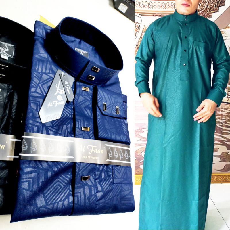 MW26 gamis jubah pria dewasa jubah mewah jubah embos jubah alfaan exclusive