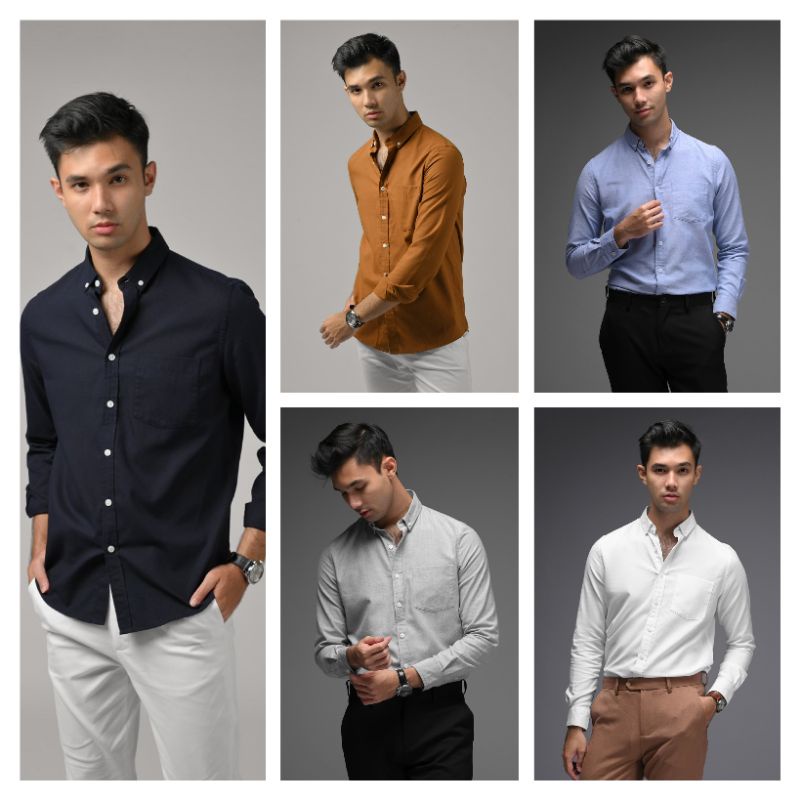 EXETER WHITE BUTTON LONG SLEEVE SHIRT PREPPSTUDIO