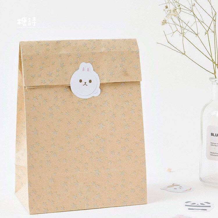imoda 45pcs / Kantong Stiker Motif Kartun Hewan Lucu Untuk Dekorasi Diary / Jurnal / Scrapbook Diy-4