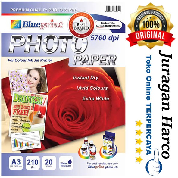 

Blueprint Photo Paper A3 210 gsm 20 sheets BP GPA3190