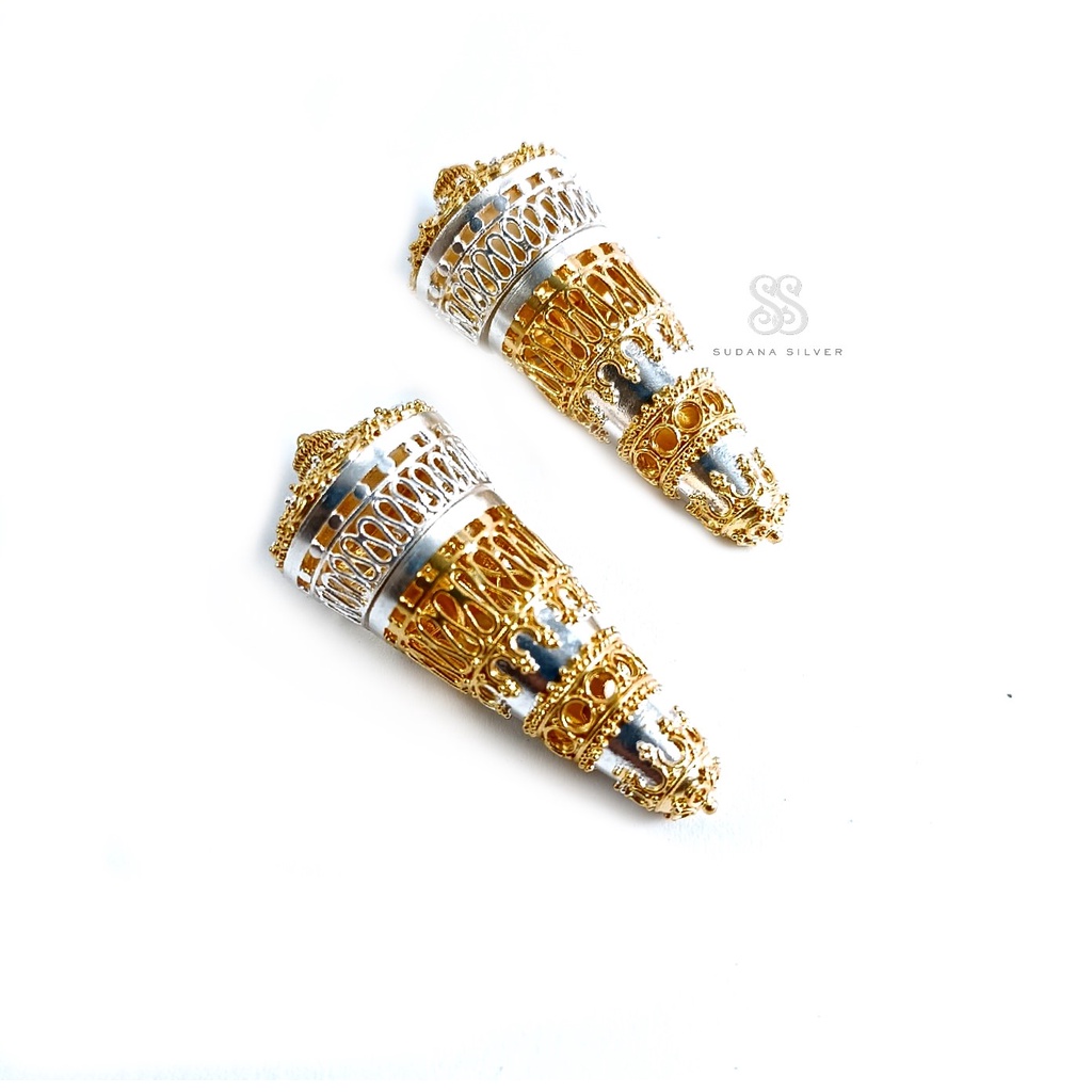 Subeng Giwang Anting Motif Bali Perak Silver 925 Handmade