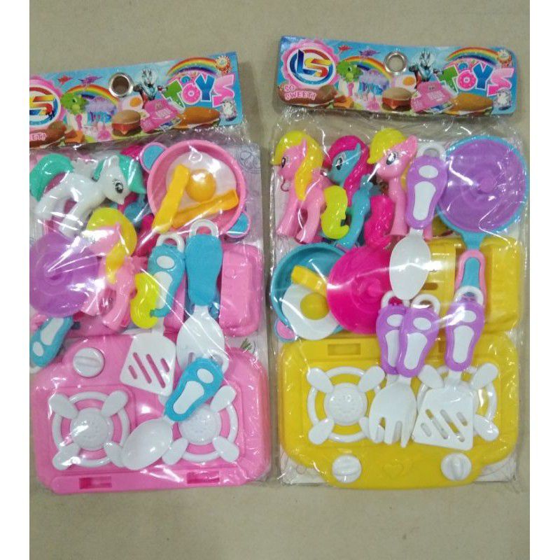 LM 2 - Mainan Masak Kompor Kuda Poni Kitchen Set Kuda Poni Liitle Pony LM2