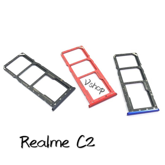 Simtray Sim Tray Tempat Dudukan Slot Sim Card Simcard Oppo REALME C2