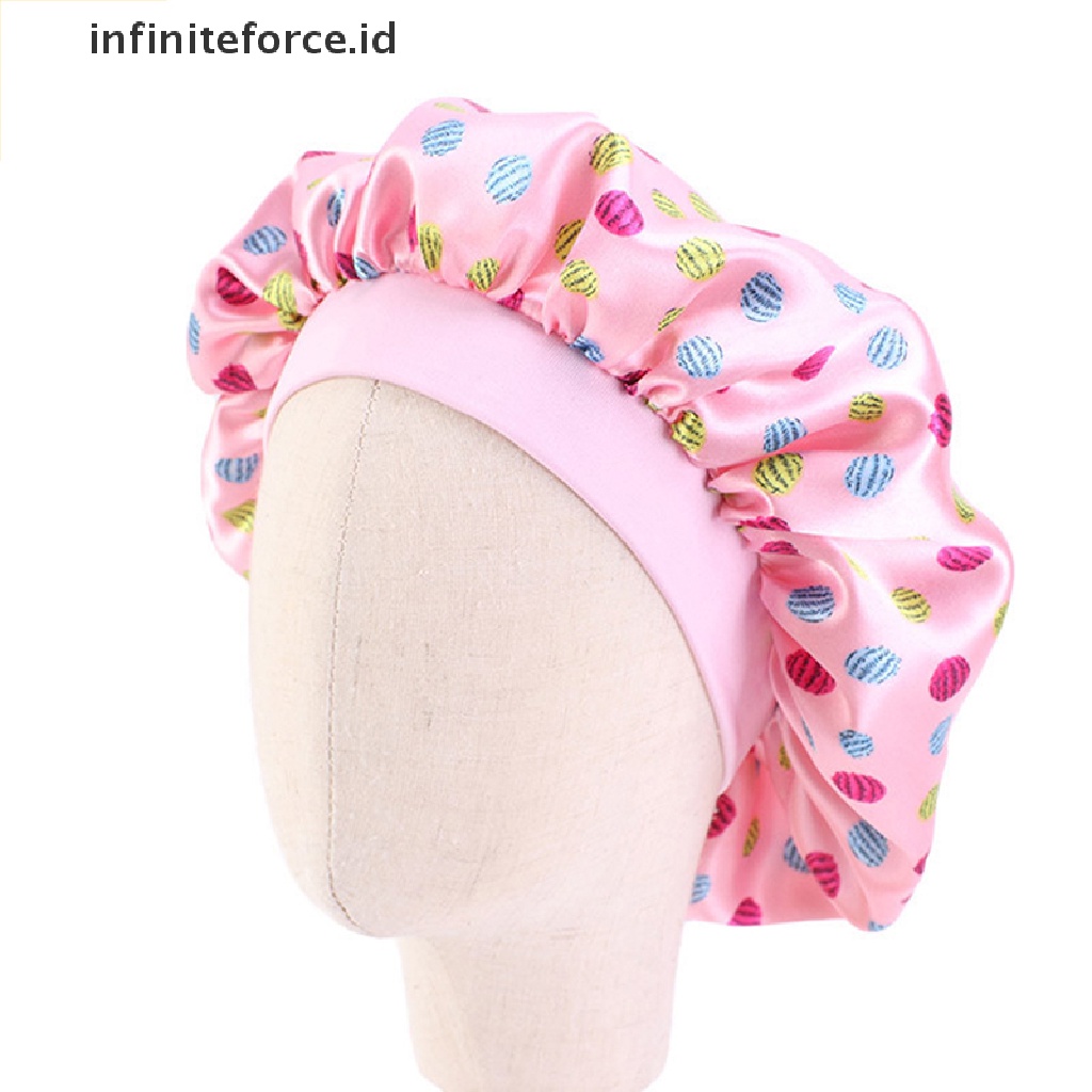 Infiniteforce.id Topi Bonnet Satin Lembut Bayi Perempuan Aksen Bunga