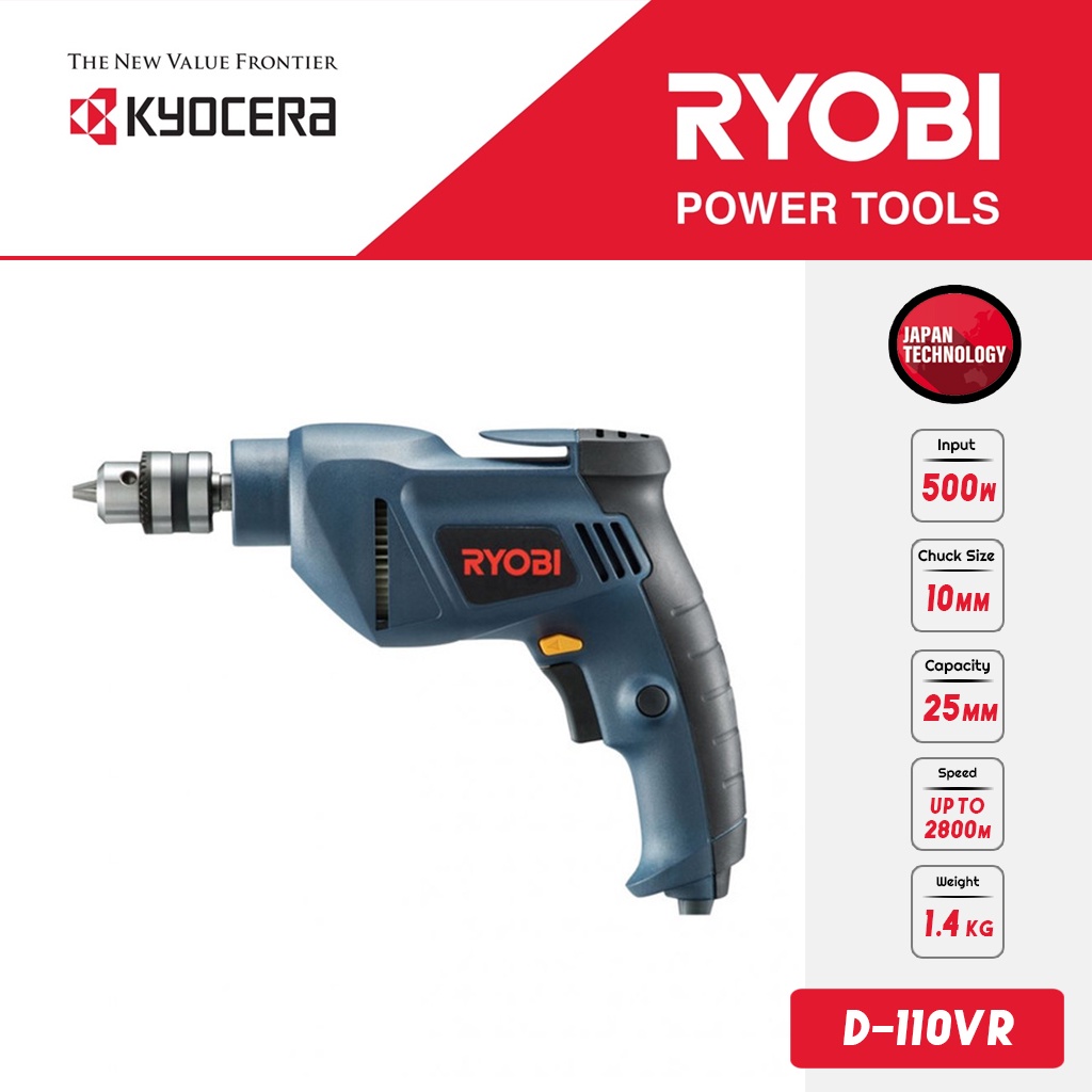 Hand Drill Ryobi D110VR Bor Genggam