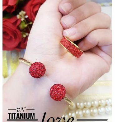 TiTanium set gelang cincin p631