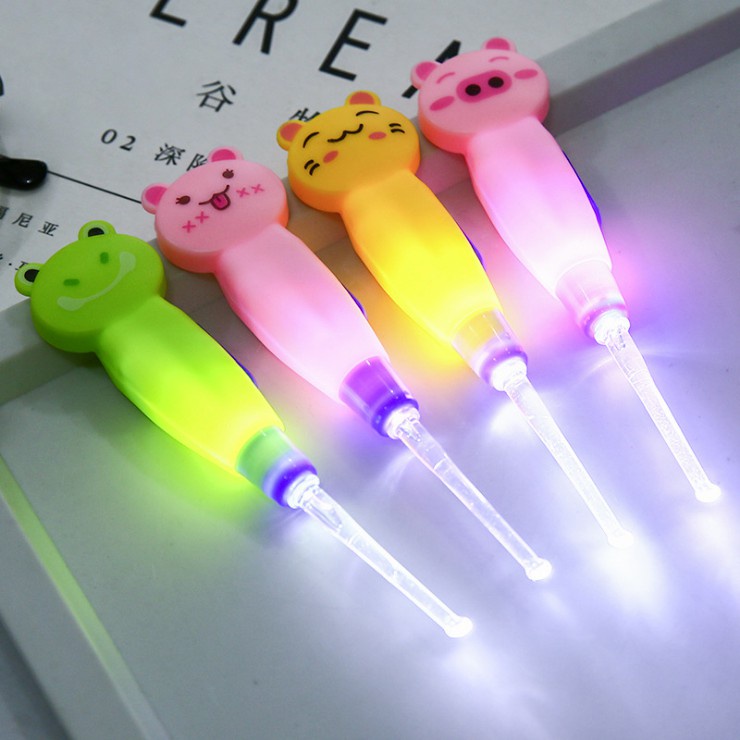 ALAT PEMBERSIH TELINGA KOREK KUPING ANAK EARPICK LAMPU LED KARAKTER BEAR LUCU FS003 (VH)