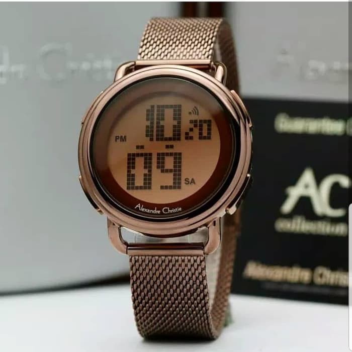 NEW  JAM TANGAN ALEXANDER CRISTIE DIGITAL AC9227 BROWN