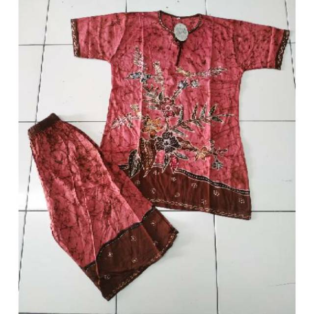 Baju tidur batik tulis kaos piyama batik setelan batik oleh oleh jogja solo Pekalongan
