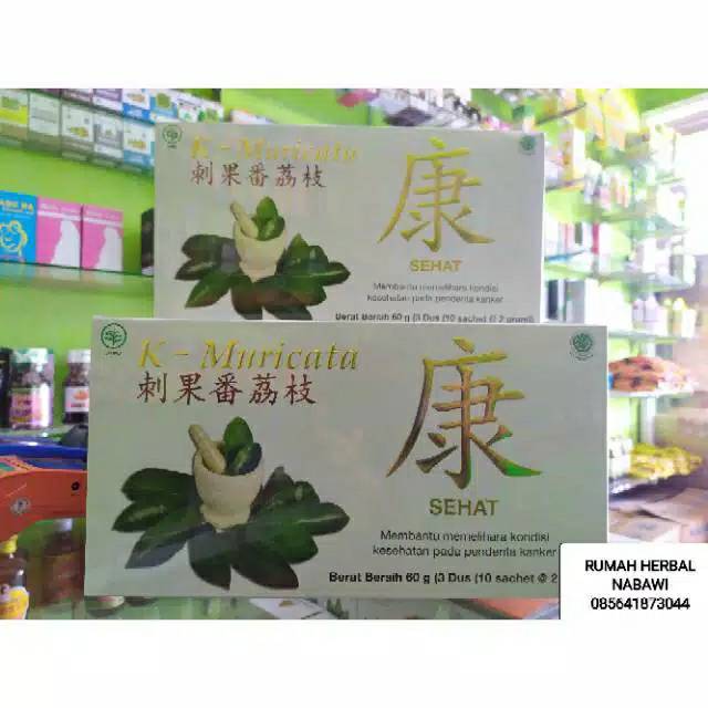 Teh herbal K-muricata obat kangker ori semarang terbaik
