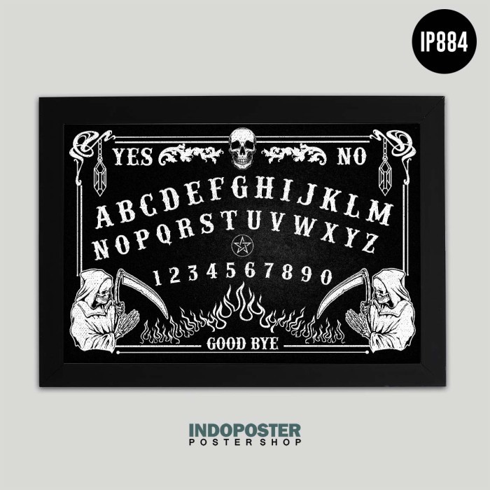 Poster Wall Decor Papan Ouija Board Yes No Goodbye