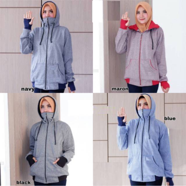 JAKET DEWASA JUMBO PRIA WANITA NINJA FLEECE TUTON ROUNDHAND POLOS